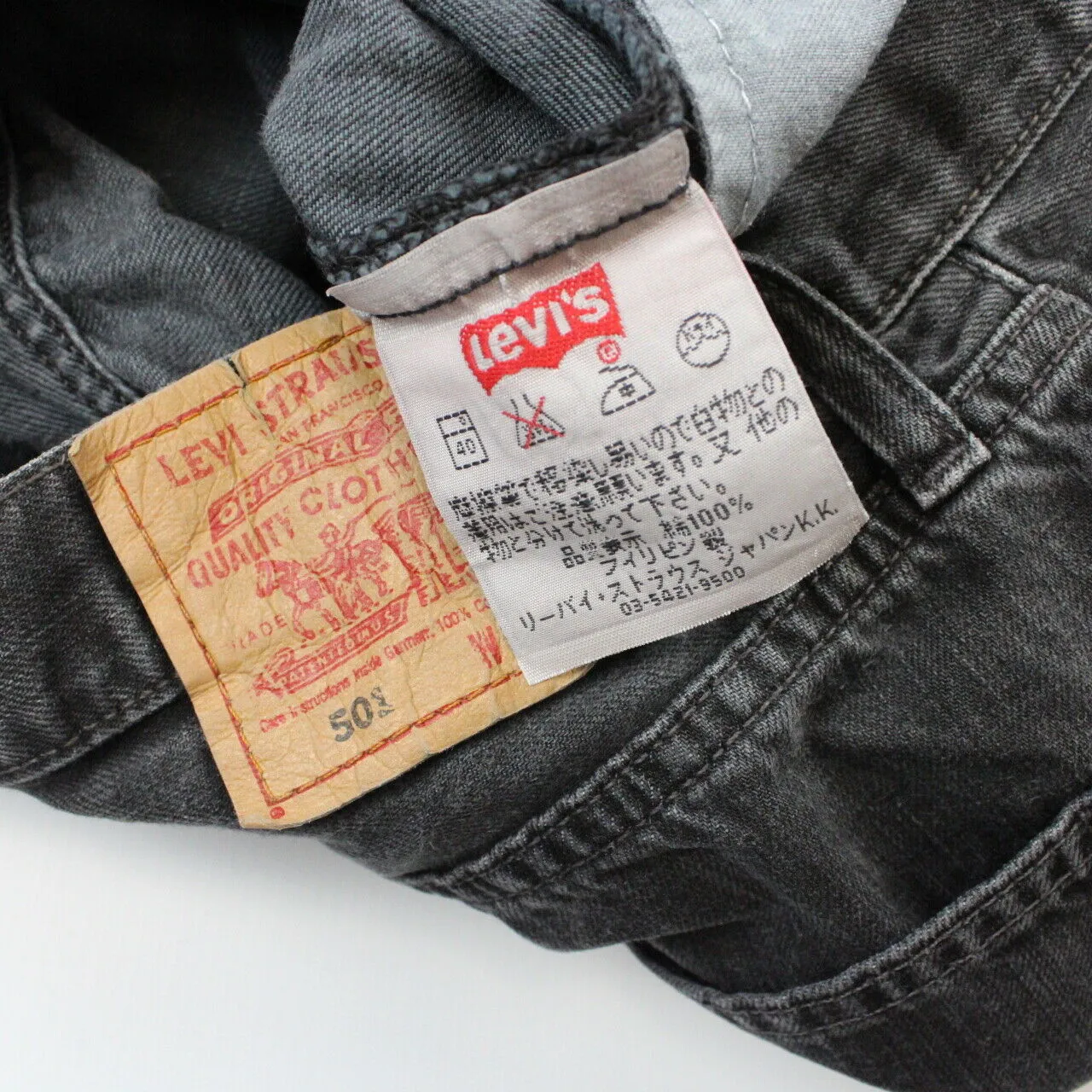 LEVIS 501 Jeans Black Charcoal | W34 L32