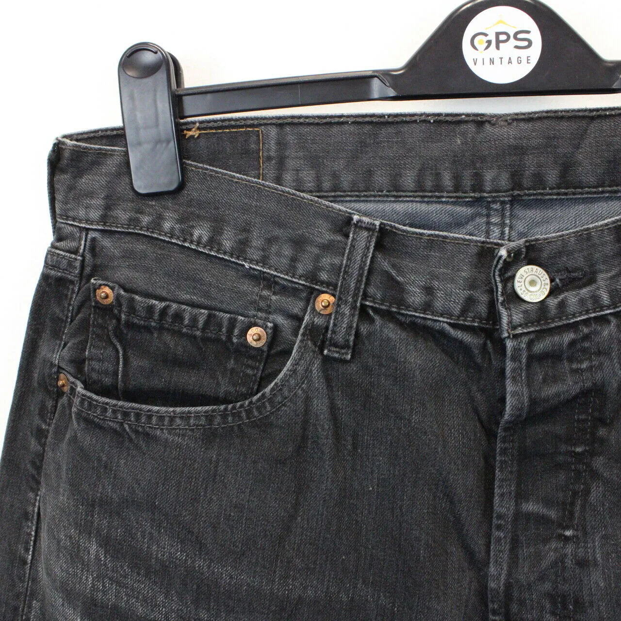 LEVIS 501 Jeans Black Charcoal | W34 L32