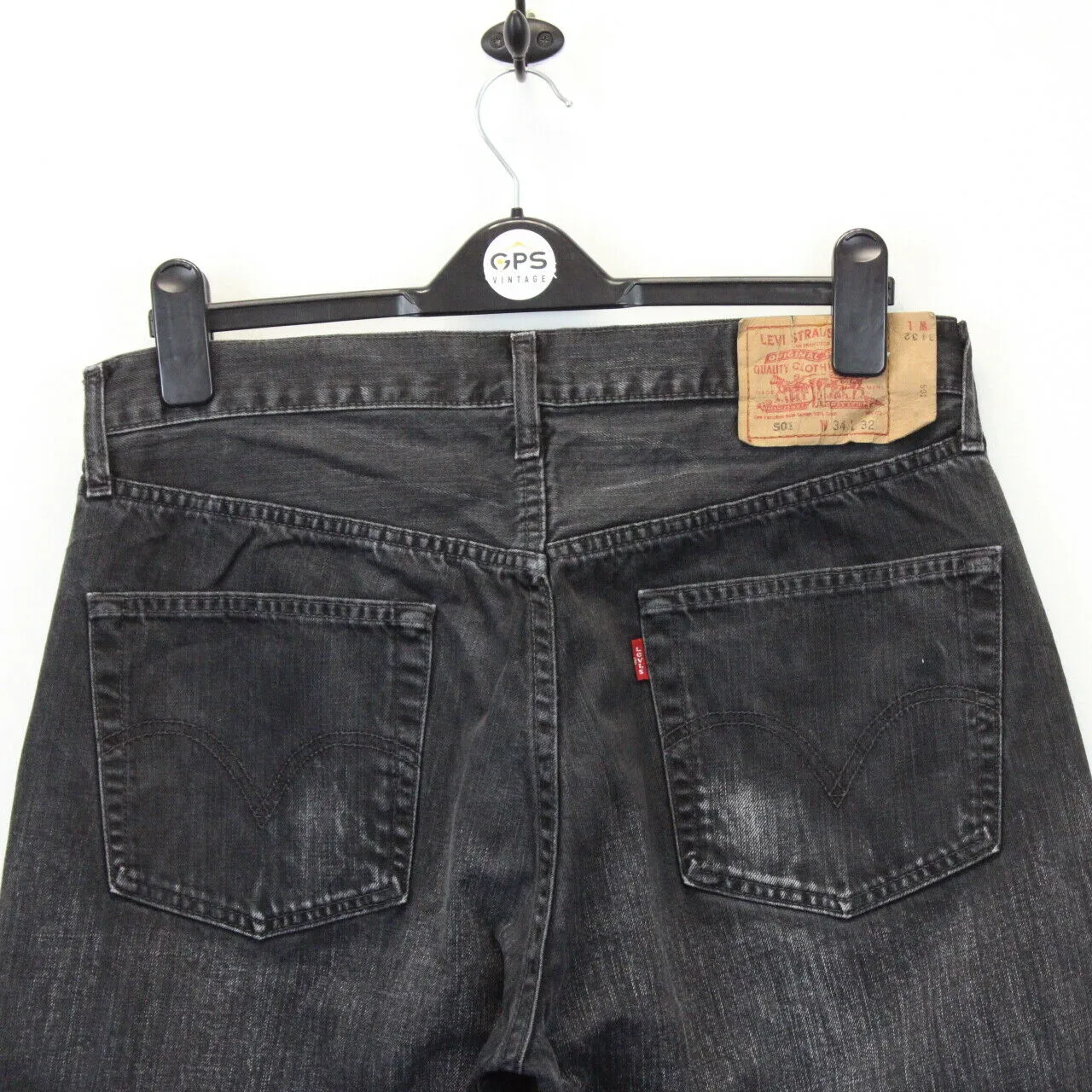 LEVIS 501 Jeans Black Charcoal | W34 L32