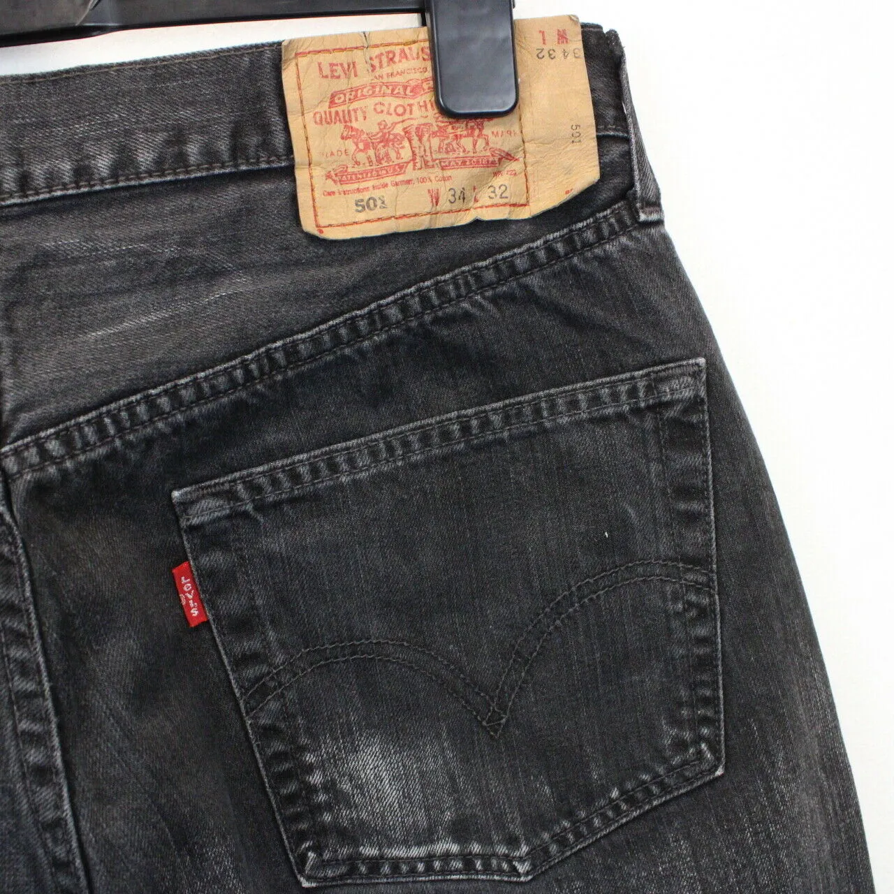 LEVIS 501 Jeans Black Charcoal | W34 L32