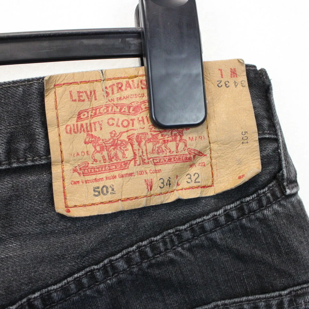 LEVIS 501 Jeans Black Charcoal | W34 L32