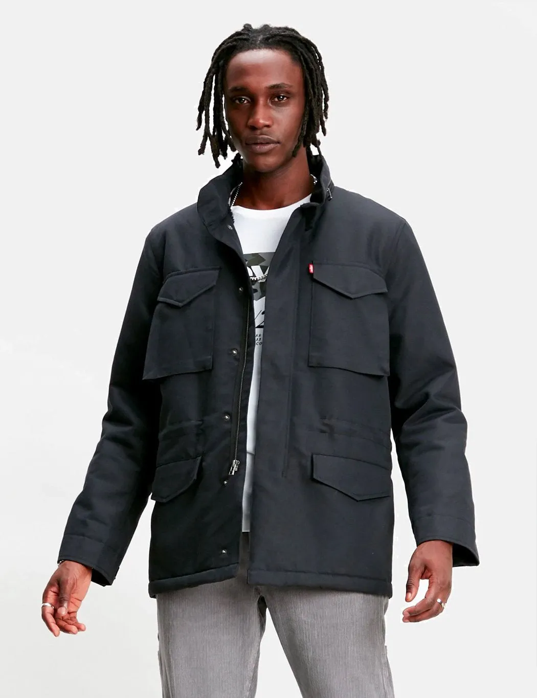 Levis Sherpa Field Coat - Caviar Black