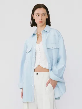 Light-colored Loose Denim Jacket