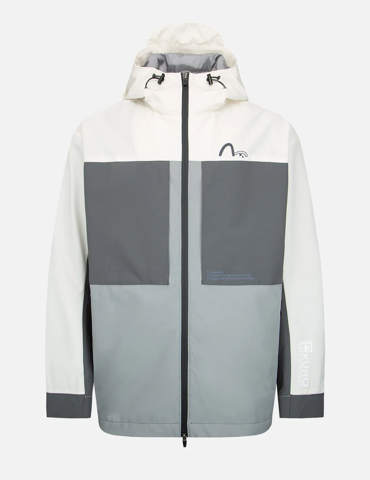 Logo Print Colorblock Windbreaker Jacket