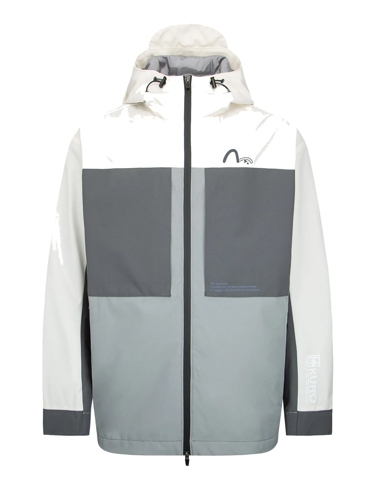 Logo Print Colorblock Windbreaker Jacket