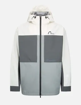 Logo Print Colorblock Windbreaker Jacket