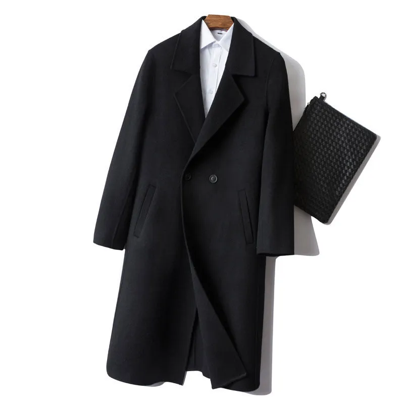 Long Dropped Shoulder Trench Coat Cashmere Coat