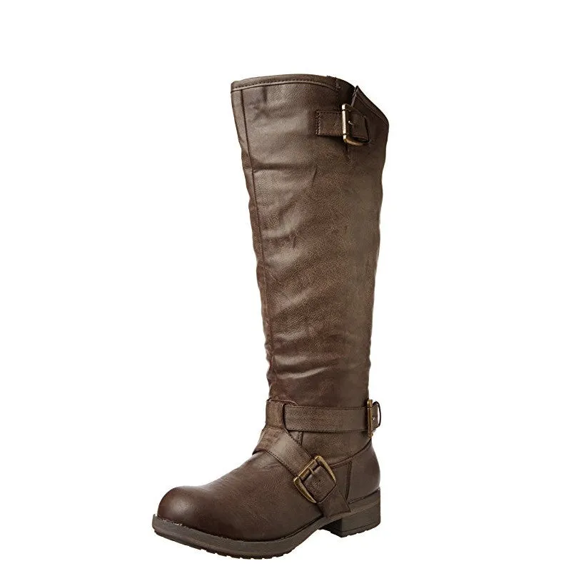 Madden Girl Women's Legacie Riding Boot - Brown