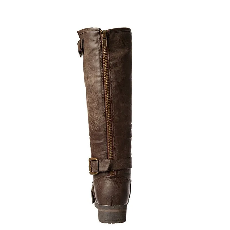 Madden Girl Women's Legacie Riding Boot - Brown