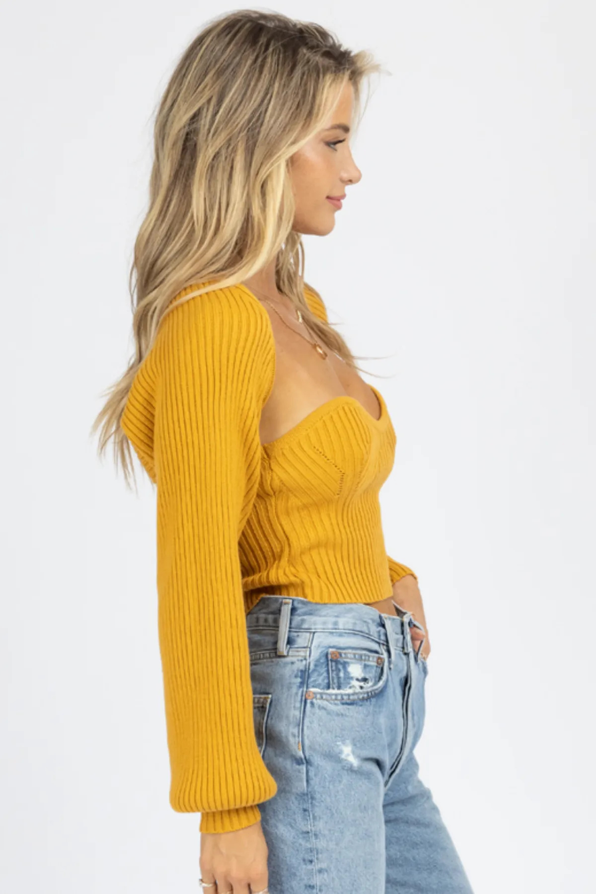 MARIGOLD TUBE TOP + BOLERO SWEATER SET