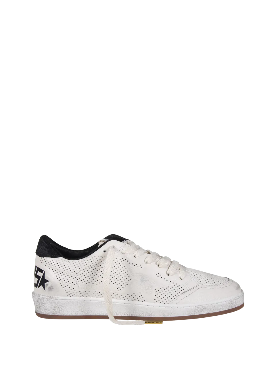 MEN GOLDEN GOOSE WHITE LEATHER BALL-STAR SNEAKER