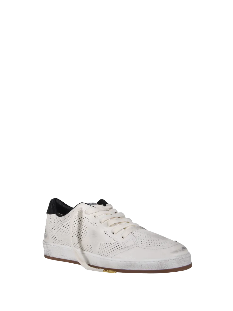 MEN GOLDEN GOOSE WHITE LEATHER BALL-STAR SNEAKER