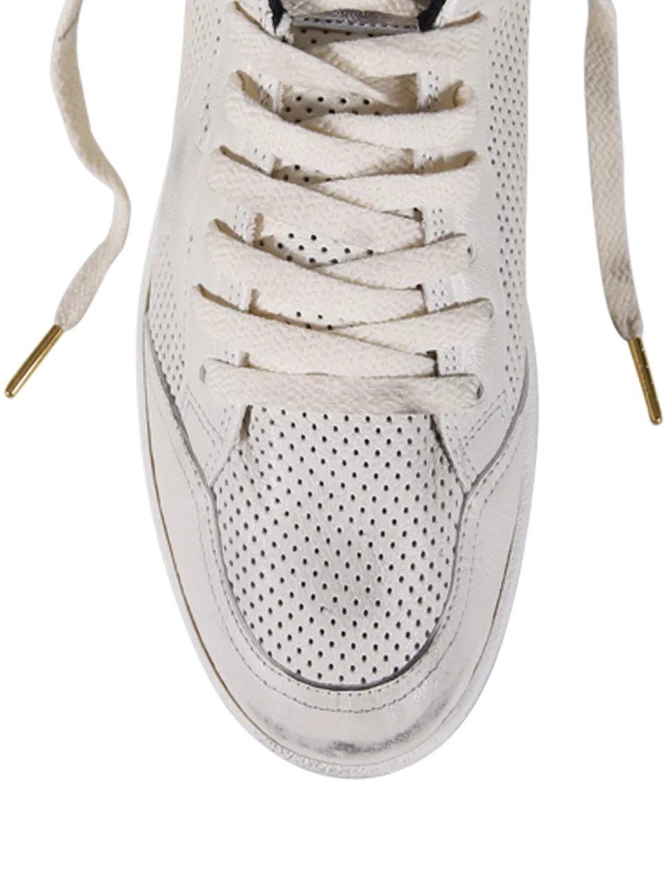 MEN GOLDEN GOOSE WHITE LEATHER BALL-STAR SNEAKER