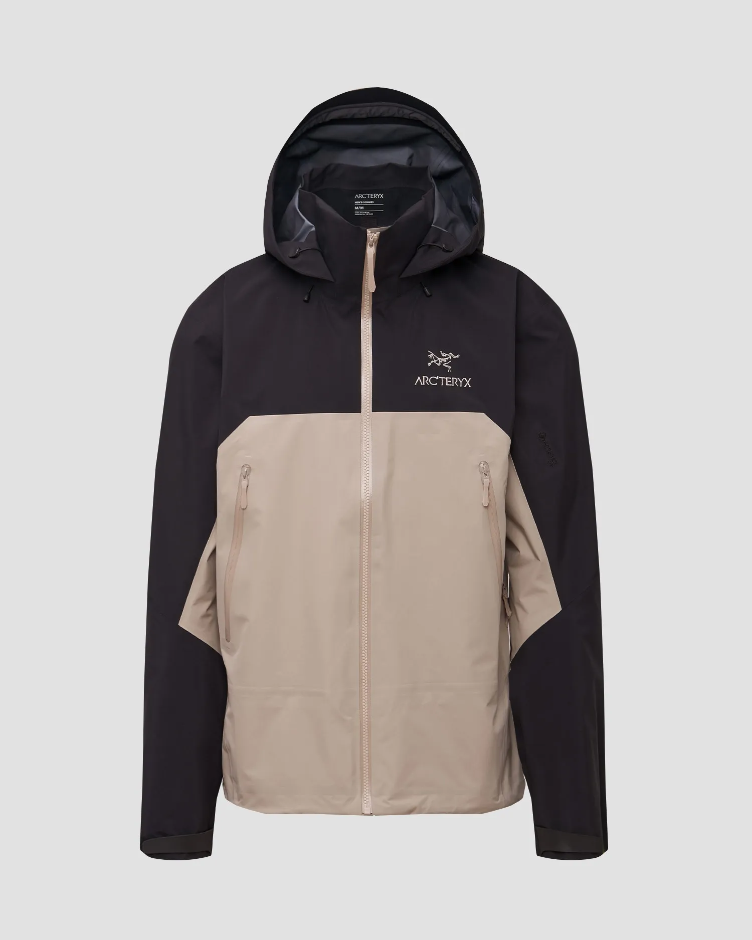 Men's black and beige hardshell jacket Arcteryx Beta AR x000007082-blkrune