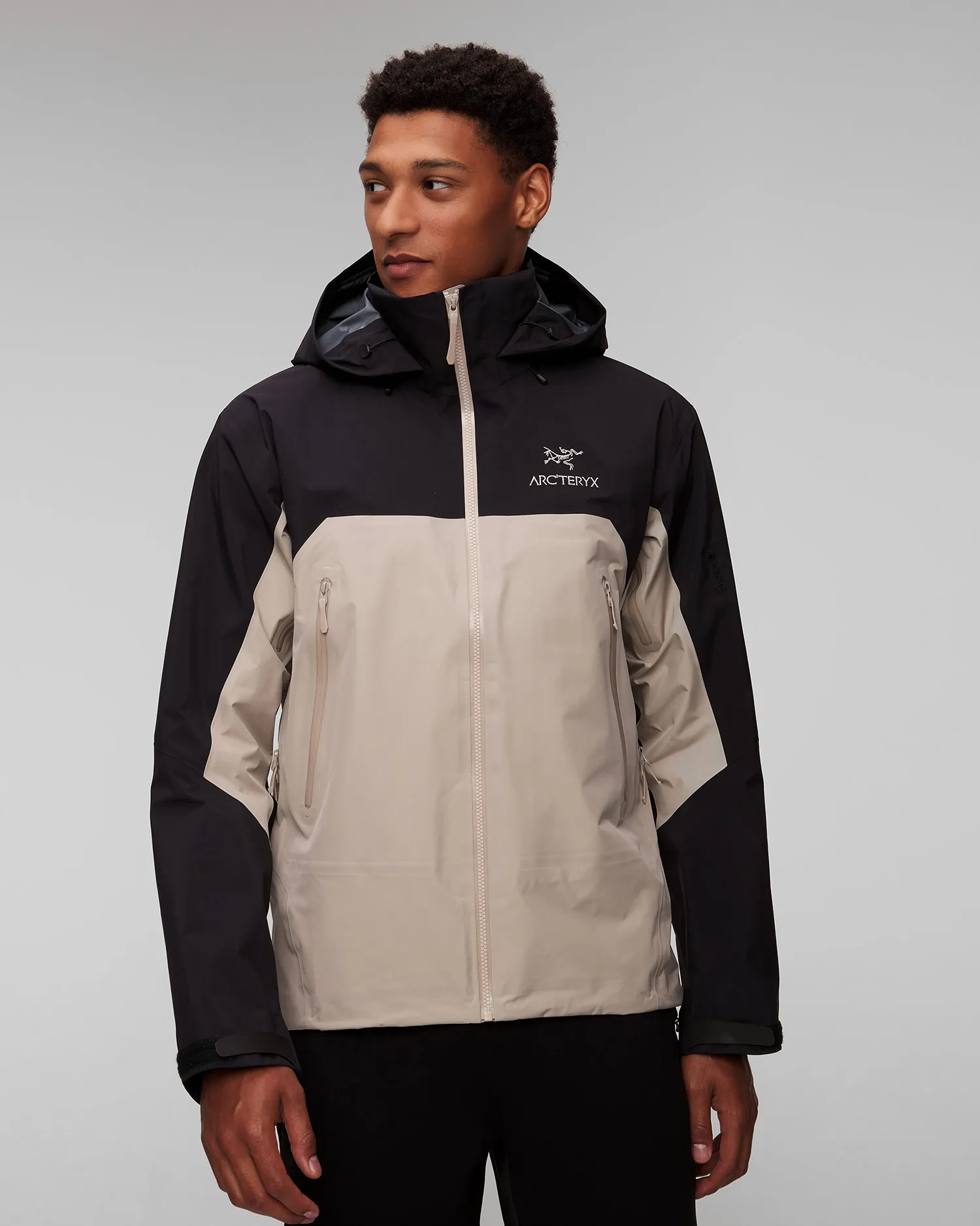 Men's black and beige hardshell jacket Arcteryx Beta AR x000007082-blkrune