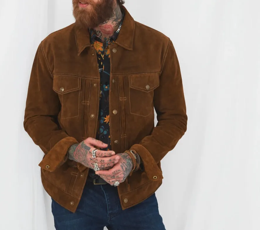 Men's Brown Suede Jacket