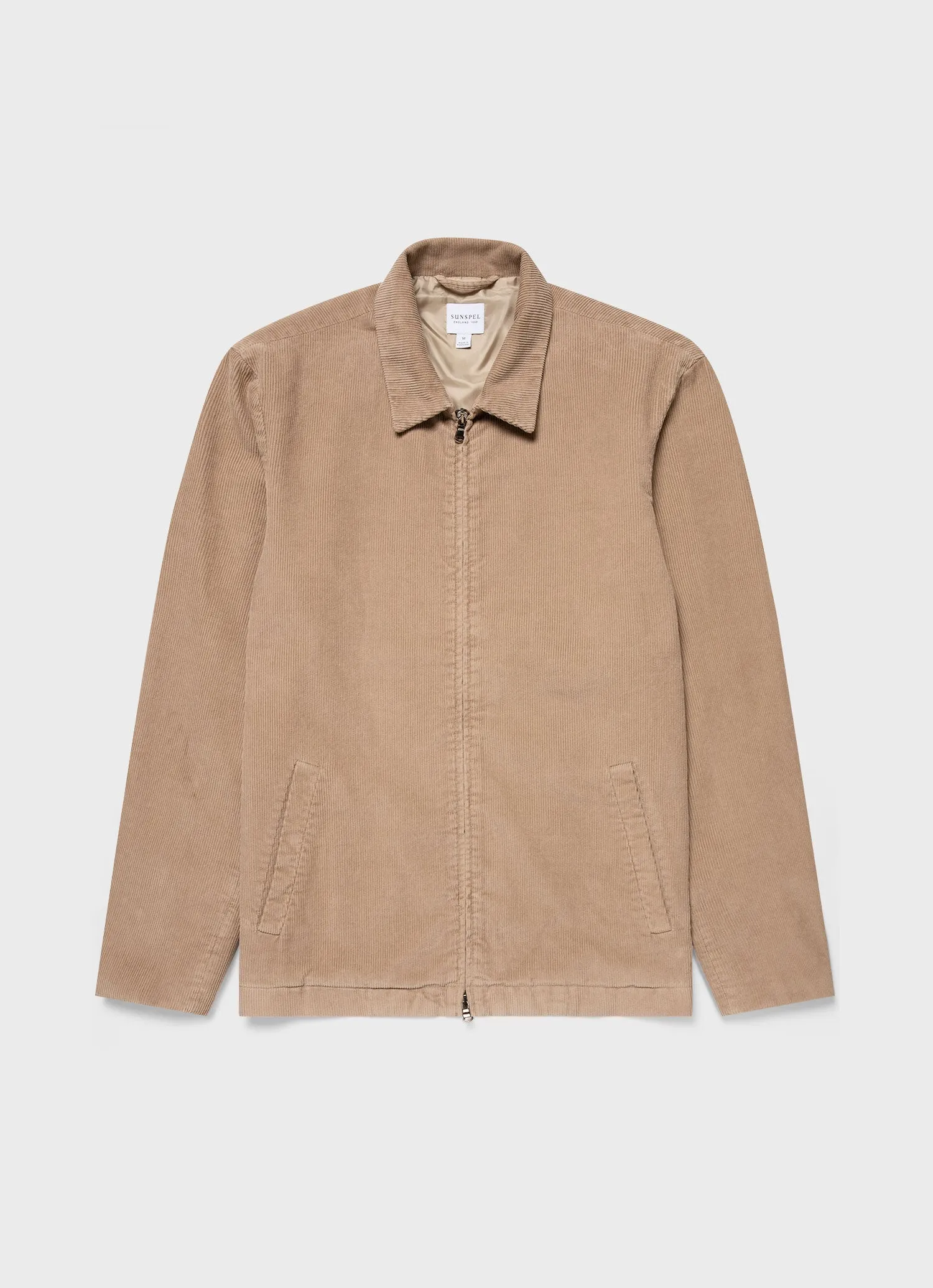 Men's Cord Harrington Jacket in Sandstone