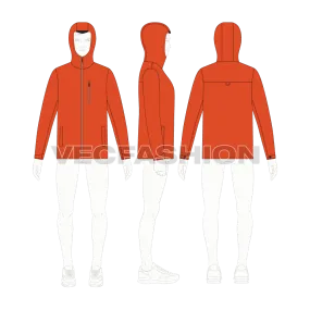 Mens Outdoor Climbing Jacket Vector Template