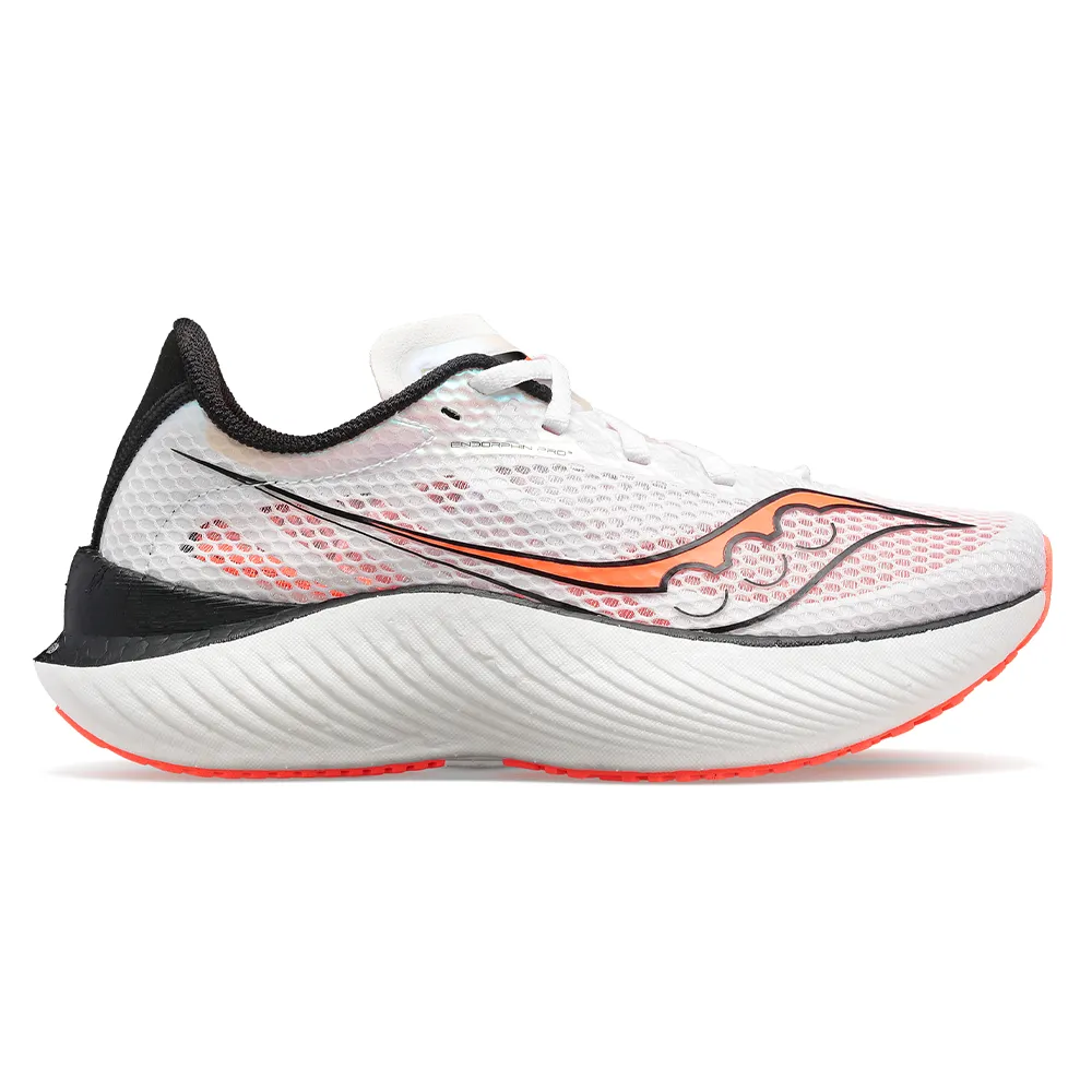 Men's Saucony Endorphin Pro 3, White/Black/Vizi, 11.5 D Medium