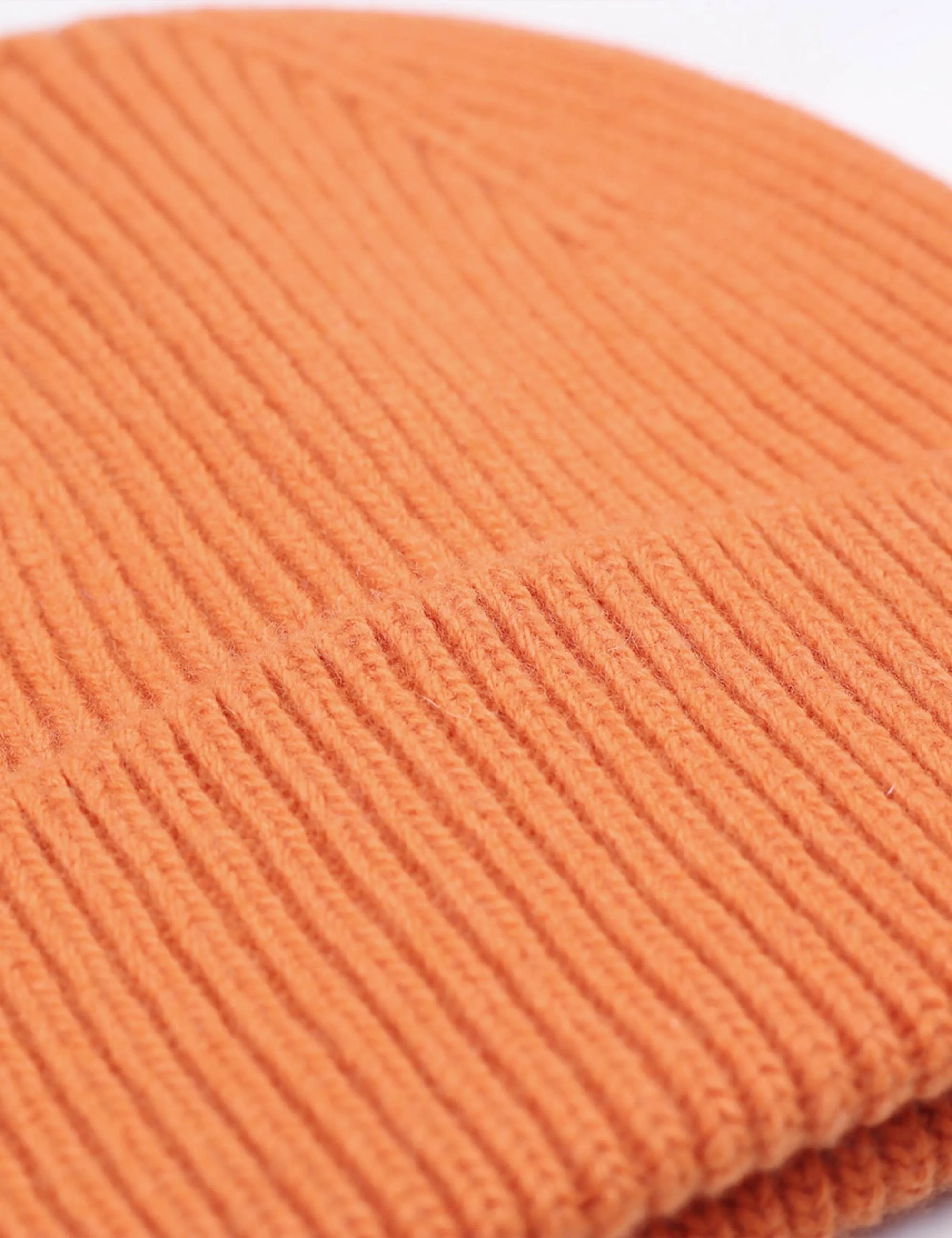 Merino Wool Beanie Hat - Sandstone Orange