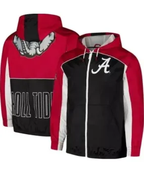 Mitchell & Ness Men's Alabama Crimson Tide NCAA Alabama Tide Big Shot Premium Full-Zip Windbreaker