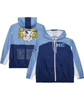 Mitchell & Ness Men's NCAA North Carolina Tar Heels Big Shot Premium Full-Zip Windbreaker