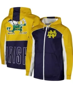 Mitchell & Ness Men's NCAA Notre Dame Fighting Irish Big Shot Premium Full-Zip Windbreaker