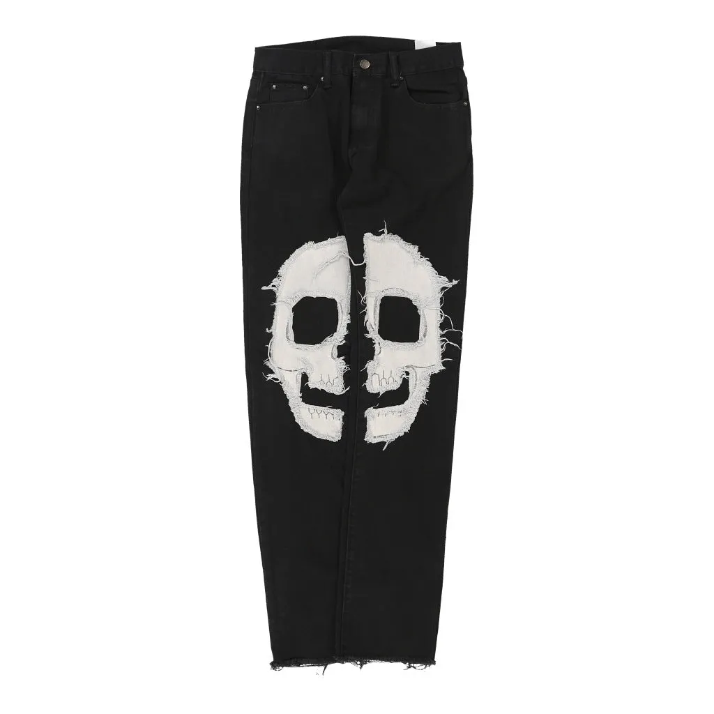 Mnmi Graphic Jeans - 30W UK 10 Black Cotton