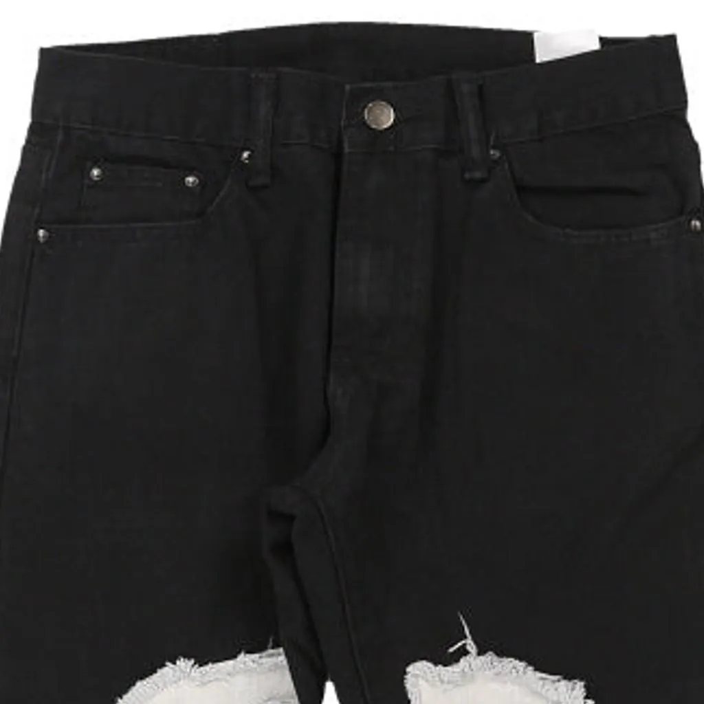 Mnmi Graphic Jeans - 30W UK 10 Black Cotton