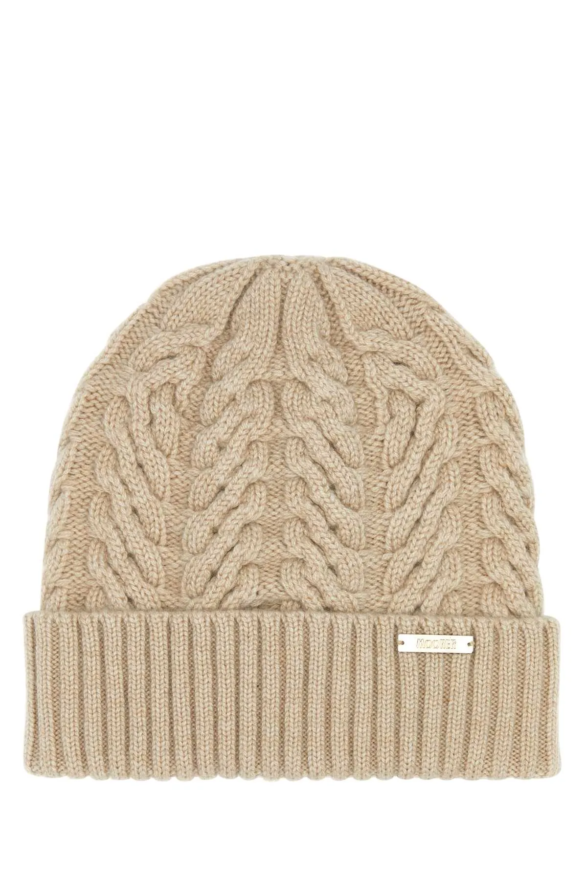 Moorer Beige Cashmere Maria Beanie Hat