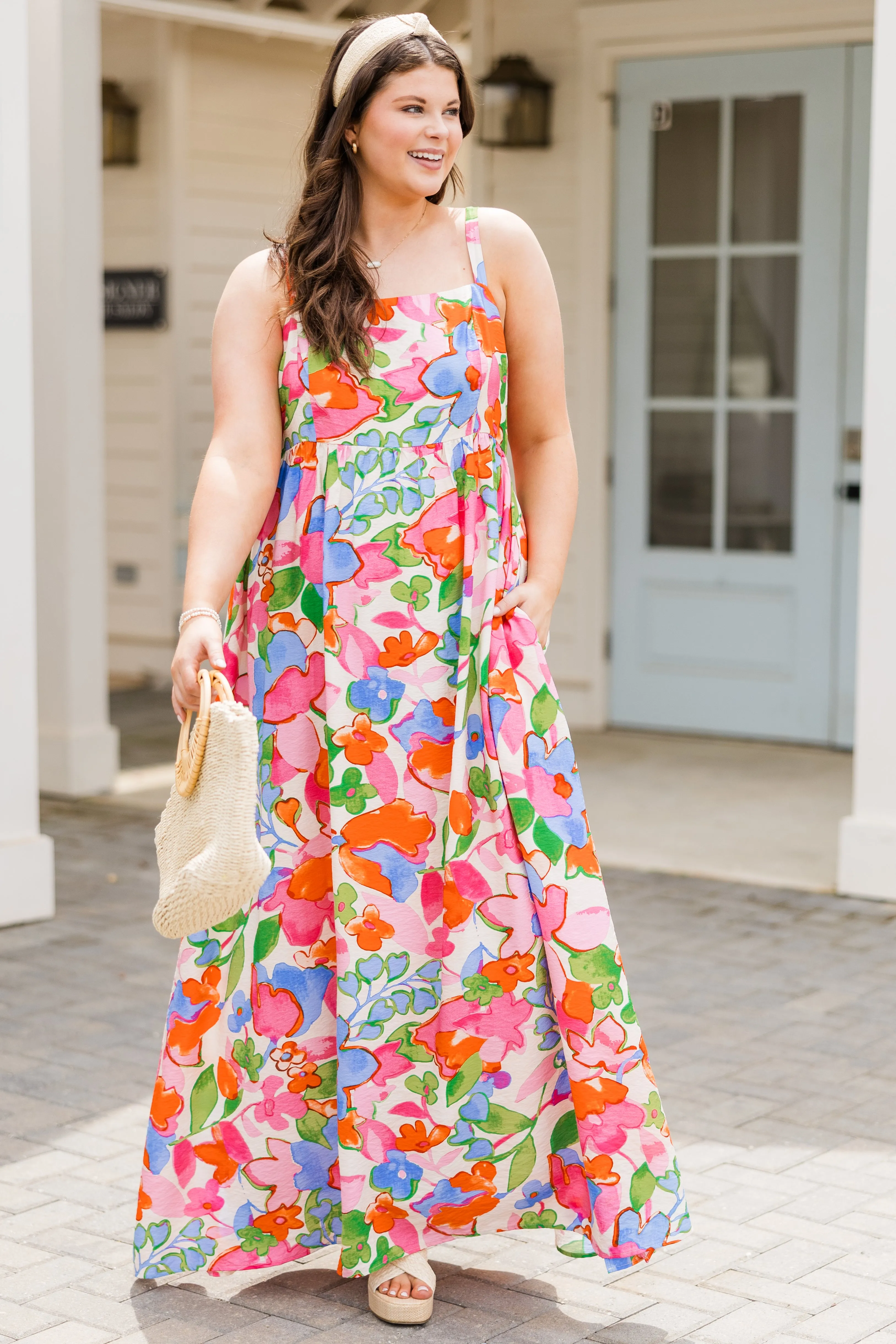 My Fun Side Maxi Dress, Pink Multi