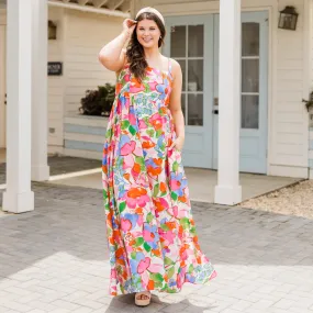 My Fun Side Maxi Dress, Pink Multi