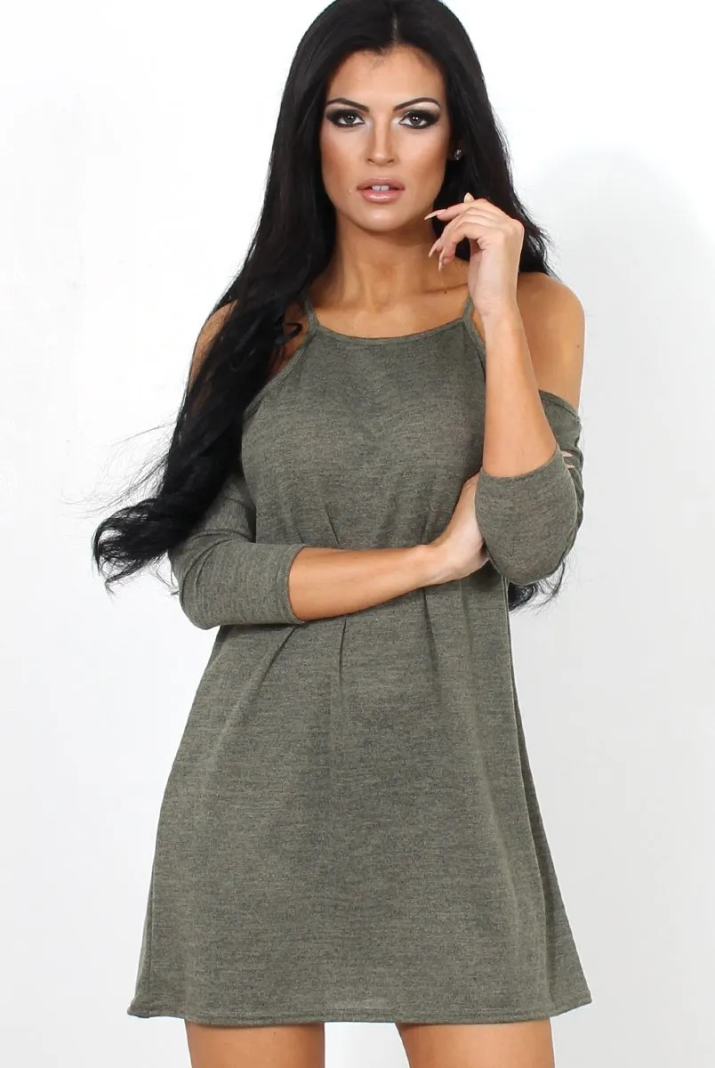 Natalia Khaki Cut Out Top