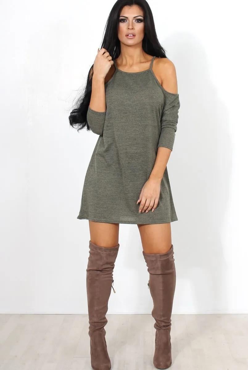 Natalia Khaki Cut Out Top