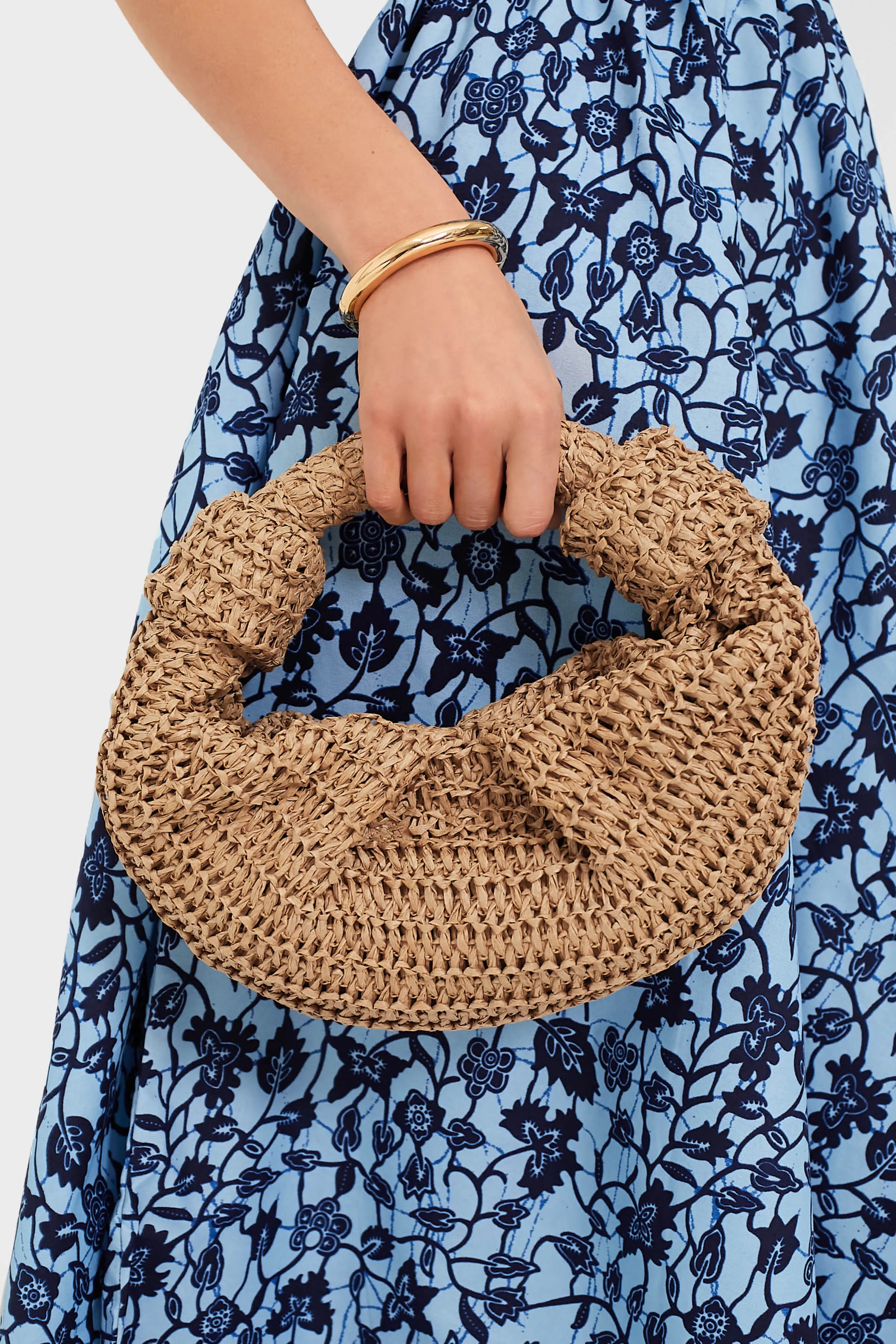 Natural Raffia Lopsy Bag