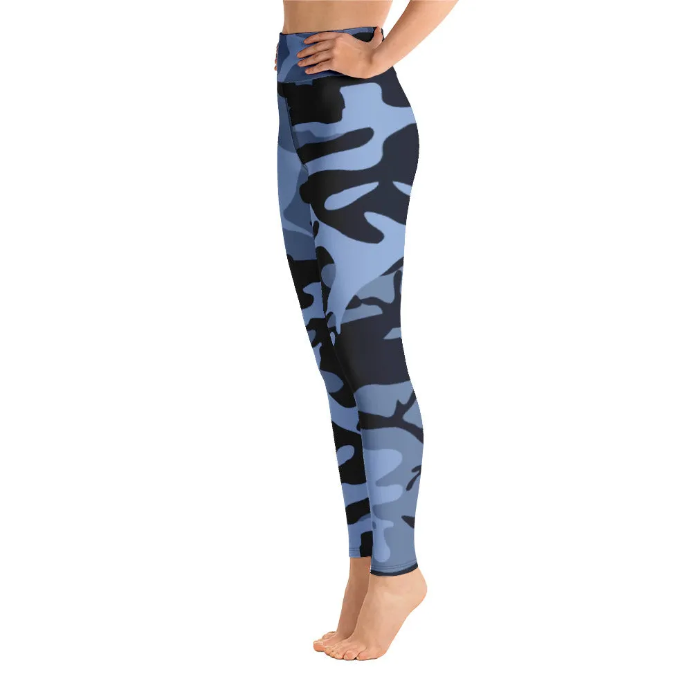 Navy and Light Blue Yoga Leggings