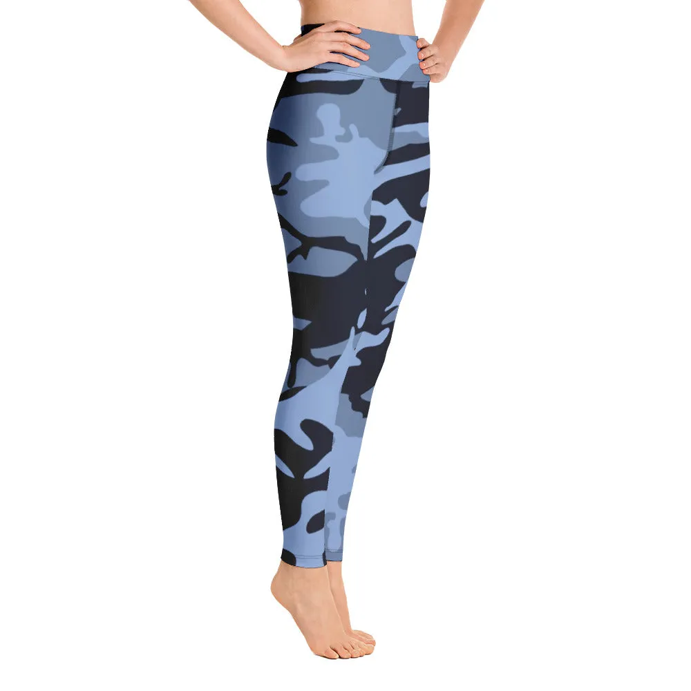 Navy and Light Blue Yoga Leggings