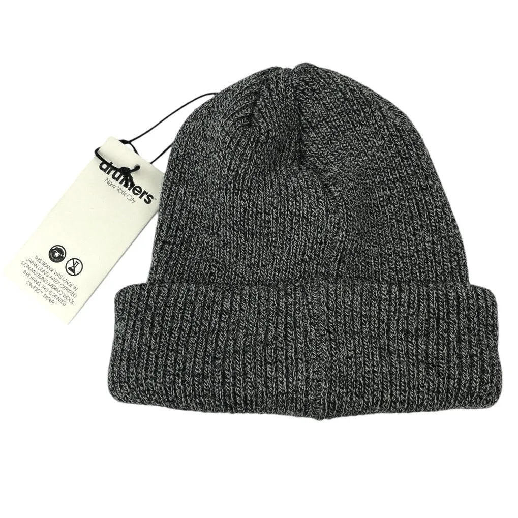 NEW Druthers Unisex Gray Merino Wool Knit Comfy Outdoor Beanie Hat One Size