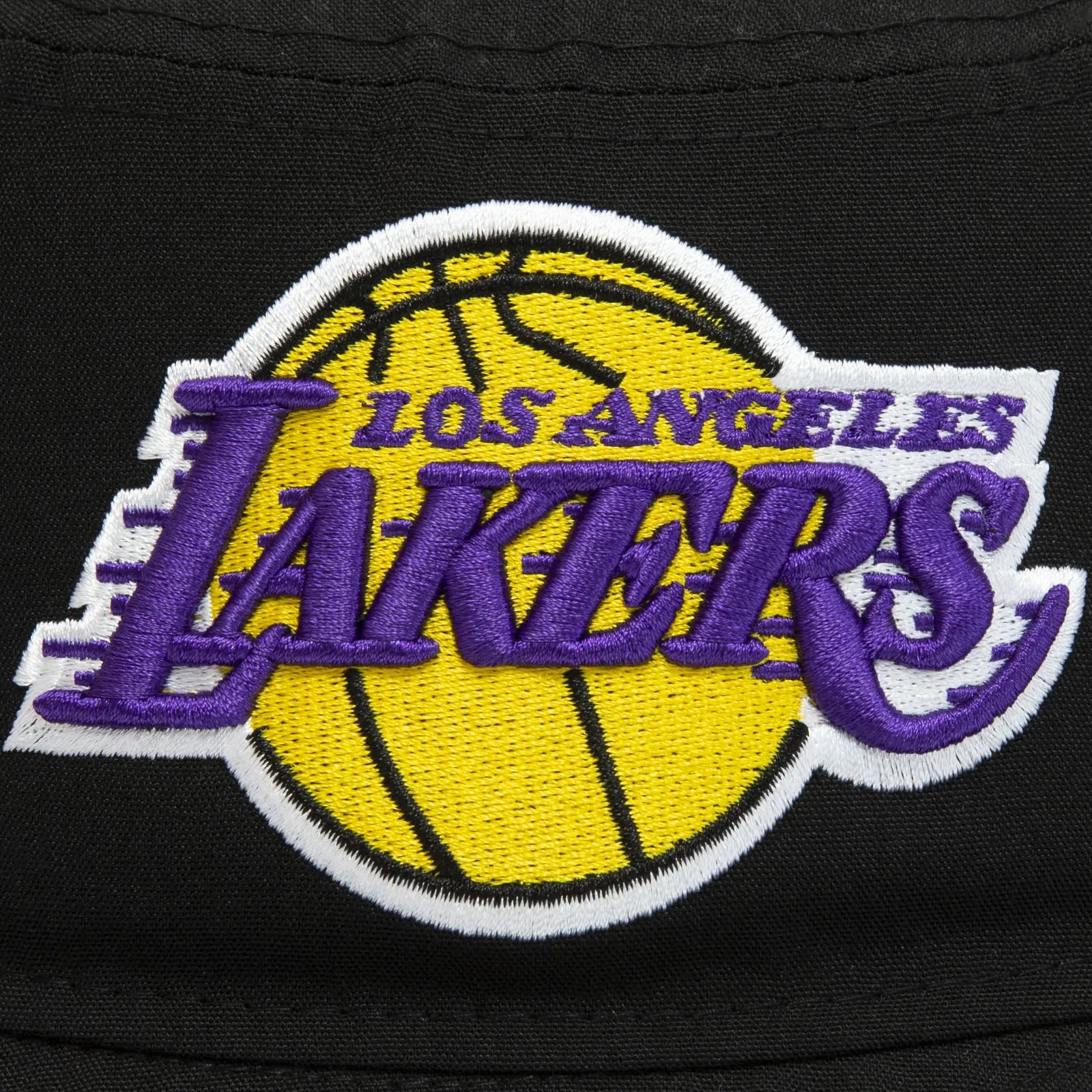 New Era Mens Los Angeles Lakers Print Infill Bucket Hat - Black