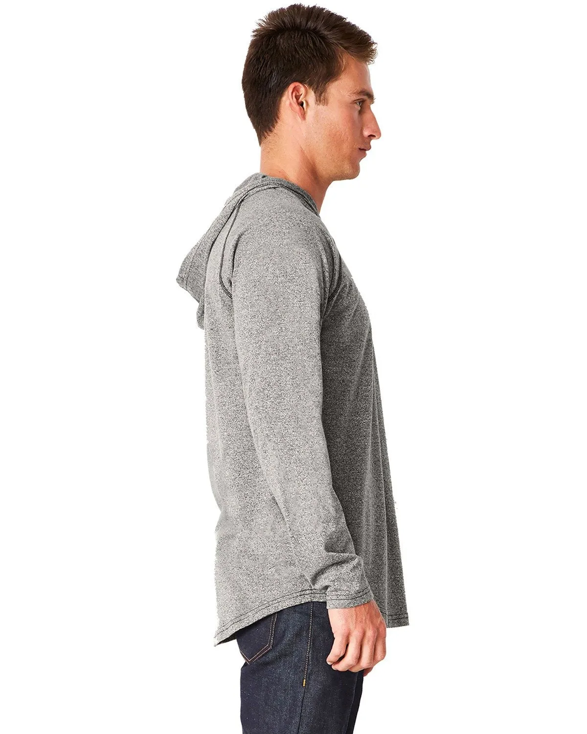 Next Level Unisex Mock Twist Raglan Hoody 2021 Heather Gray