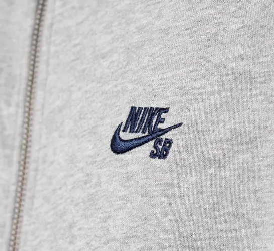 Nike SB Full Zip Icon Hoody II (Dark Grey Heather/Obsidian)