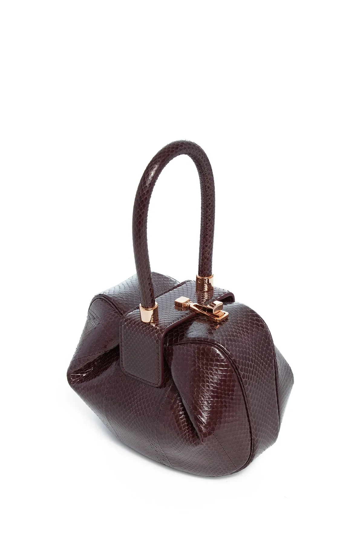 Nina Bag in Bordeaux Snakeskin