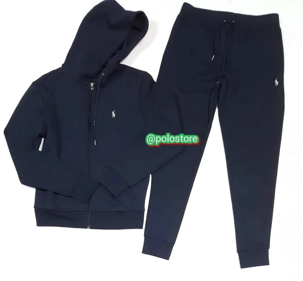 Nwt Polo Ralph Lauren Navy Double Knit Pony Hoodie