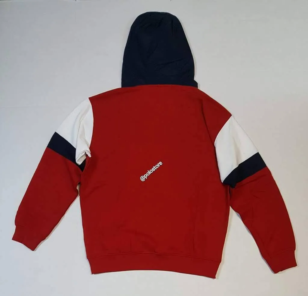 Nwt Polo Ralph Lauren Red Polo 1967 Magic Fleece with Nylon Hood