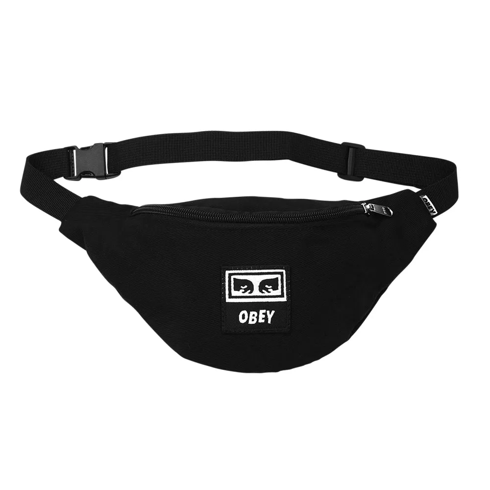 OBEY WASTED HIP BAG // BLACK TWILL