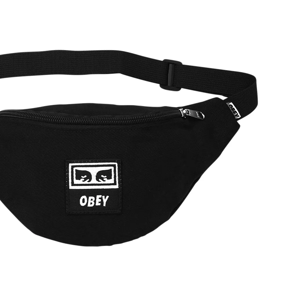 OBEY WASTED HIP BAG // BLACK TWILL