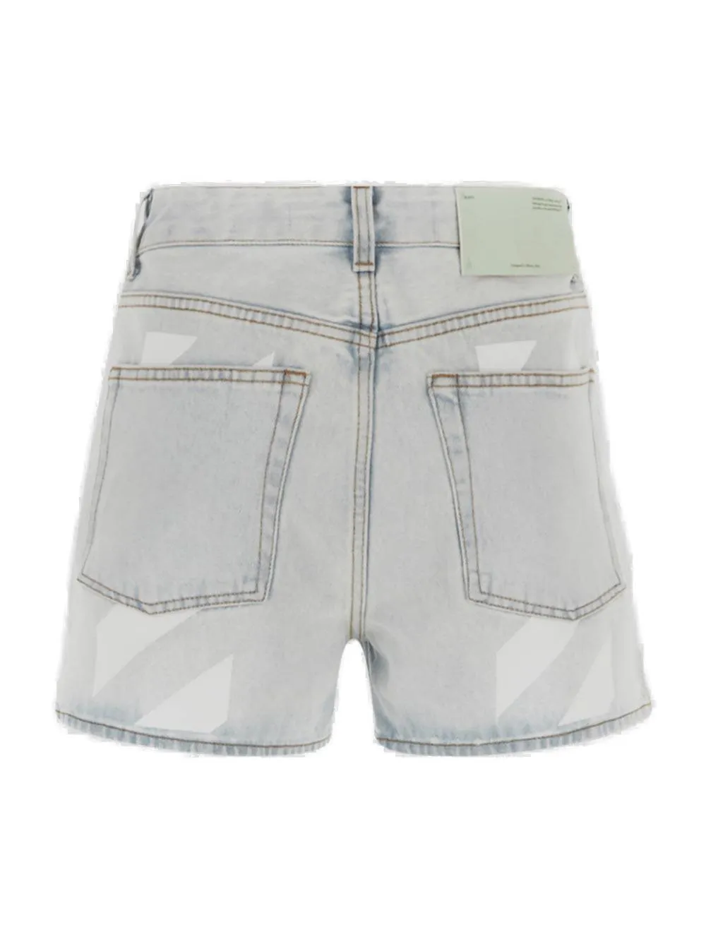 Off-White Logo Patch Denim Shorts