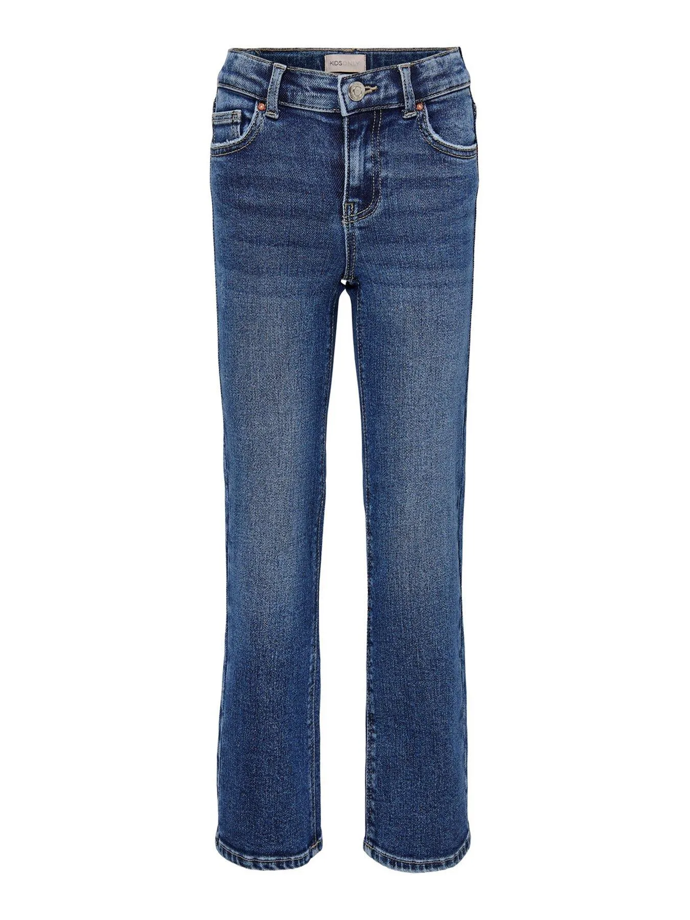 Only Kids Girls Juicy Wide Leg Jeans - Mid Wash