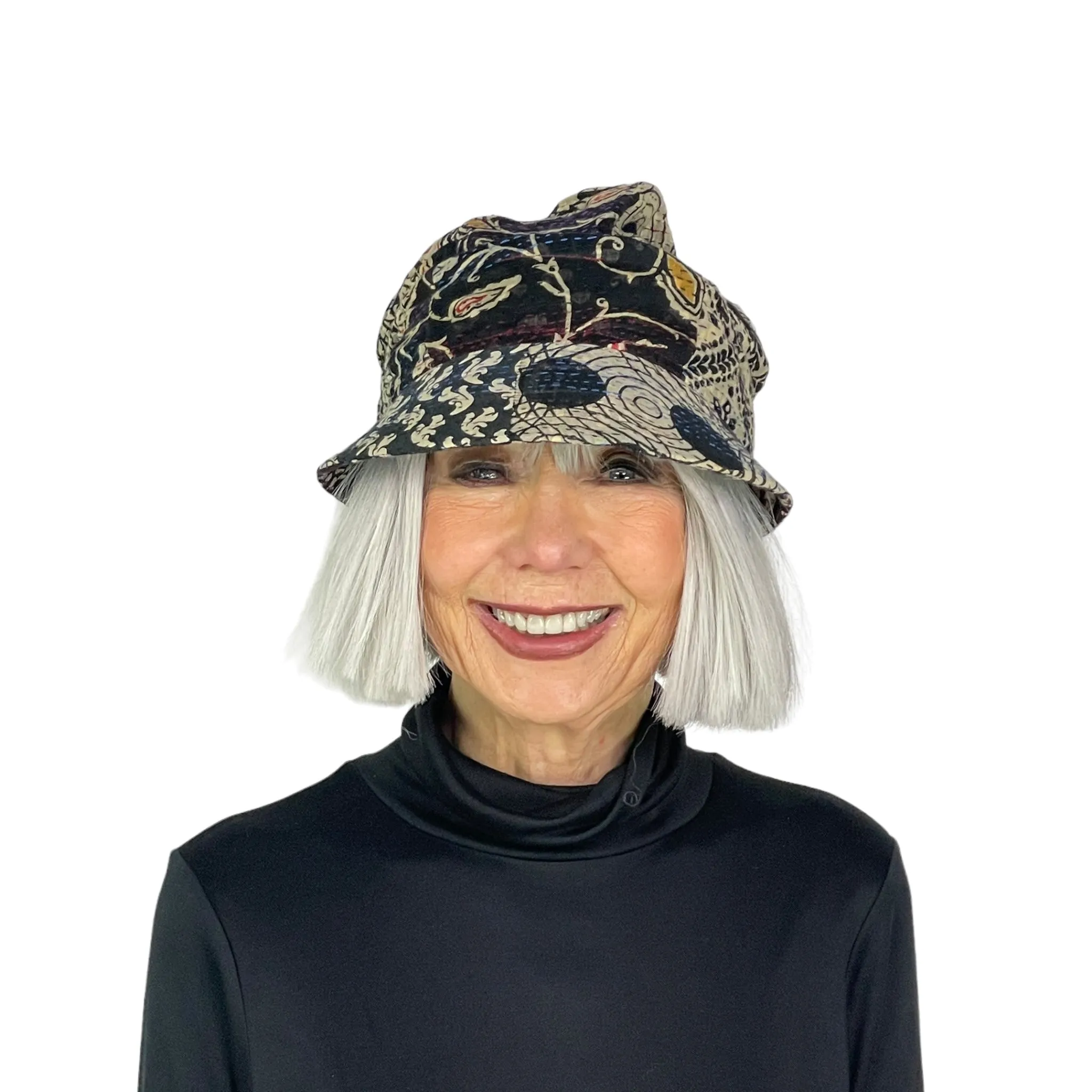 PATCH PRINT HALF BRIM HAT