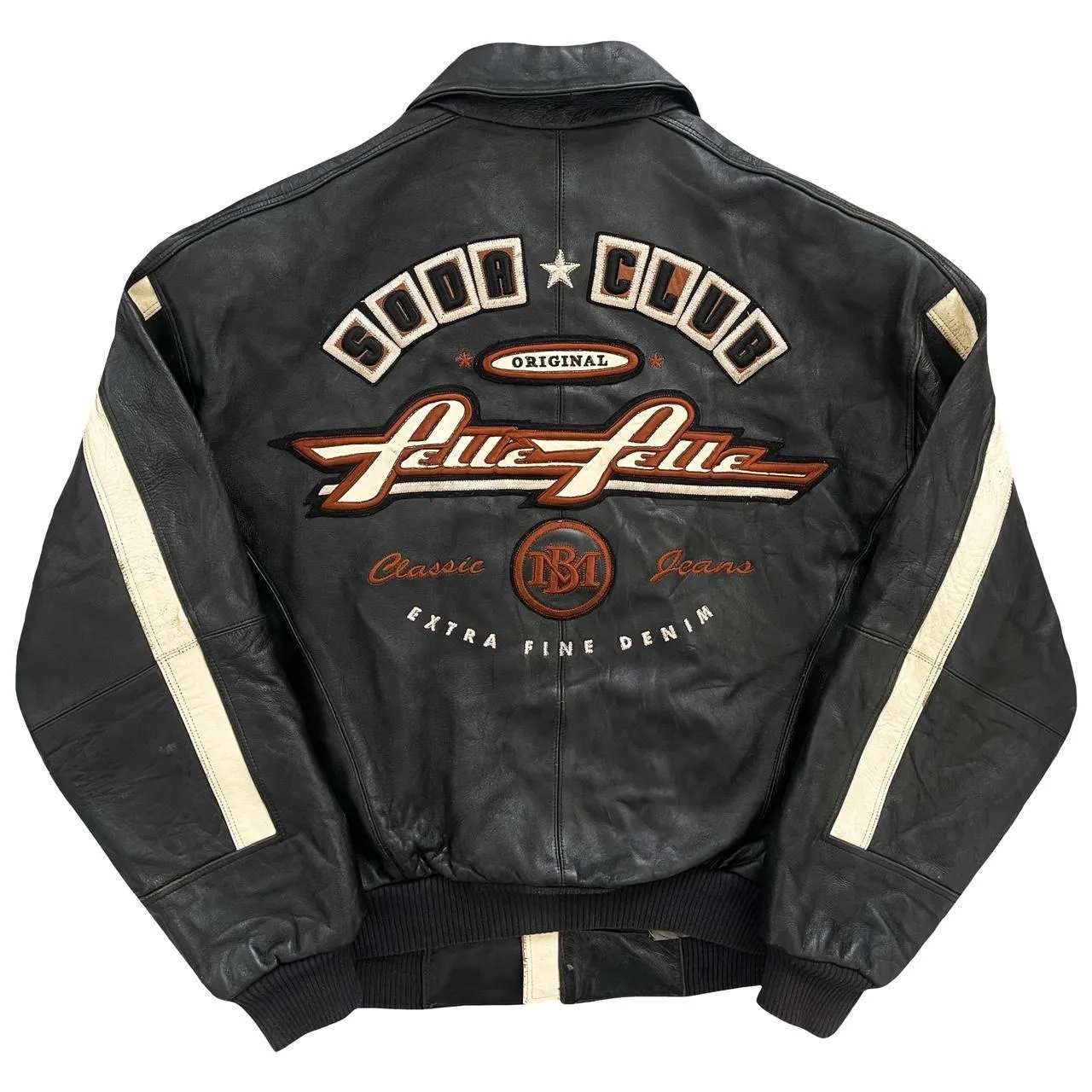 Pelle Pelle Leather Varsity Jacket